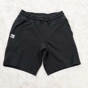 Women Alaskan Hardgear Fleece Logo Workout Shorts in Black Size Large